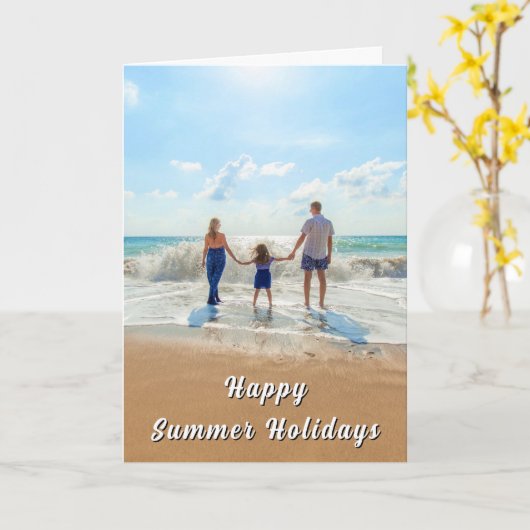 Custom Photo Summer Card Personalized Your Photos カード (黄色い花)