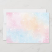 “Custom Photo Teddy Bear 2nd Birthday | Watercolor 招待状 (裏面)