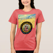 Custom Photo Text – Birthday Holiday Anniversary トライブレンドTシャツ (正面)