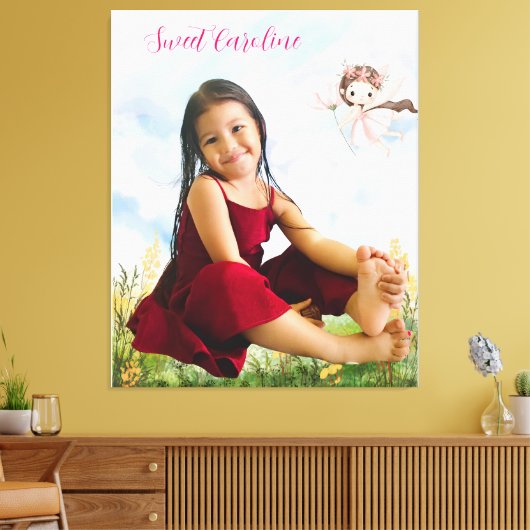 Custom Photo & Text Canvas Print キャンバスプリント (インサイチュ (リビング))