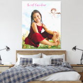 Custom Photo & Text Canvas Print キャンバスプリント (インサイチュ (寝室))