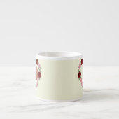 Custom Photo & Text Espresso Cup - Rose Heart エスプレッソカップ (正面)