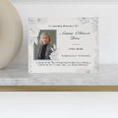 Custom Photo Text Floral Line Art Memorial Funeral ゲストブック