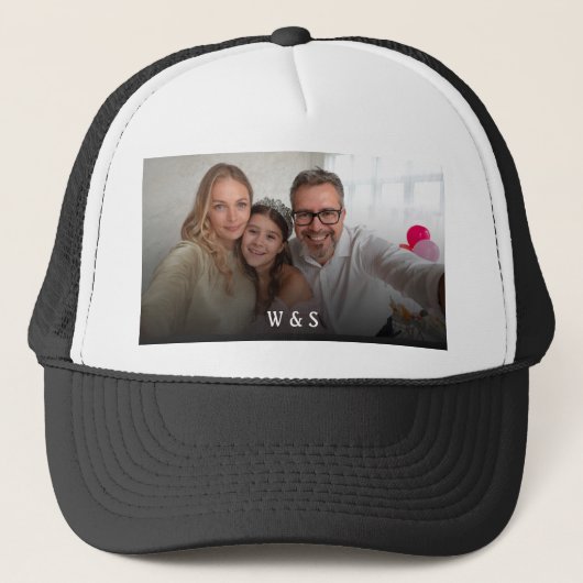 Custom, Photo & Text hat. Trucker Hat キャップ (正面)