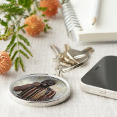 Custom Photo & Text Memorial キーホルダー (側面)