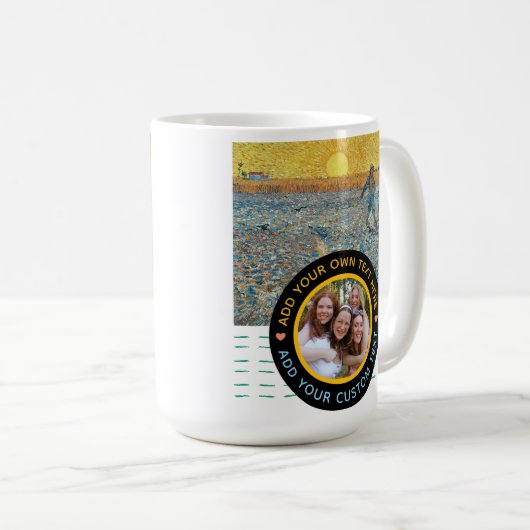 Custom Photo & Text Mug – Artistic Keepsake Memory コーヒーマグカップ (正面右)