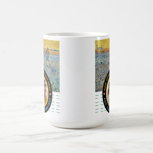 Custom Photo & Text Mug – Artistic Keepsake Memory コーヒーマグカップ (中央)