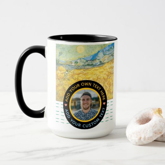 Custom Photo & Text Mug – Artistic Keepsake Memory マグカップ (ドーナツ付き)
