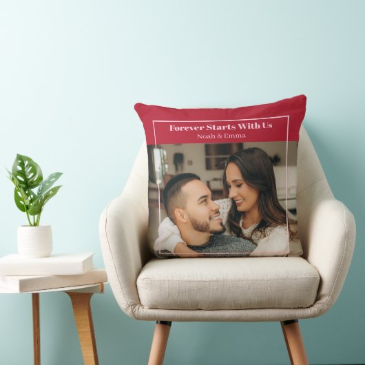 Custom Photo & Text Romantic Gift - Personalized クッション (椅子)