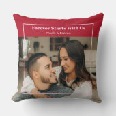 Custom Photo & Text Romantic Gift - Personalized  クッション (正面)