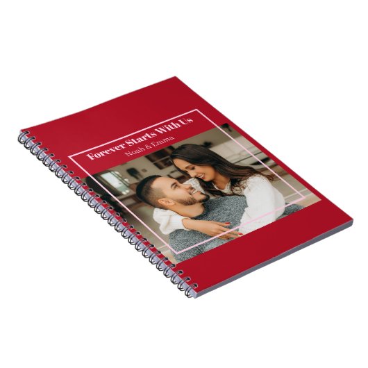 Custom Photo & Text Romantic Gift - Personalized  ノートブック (右側)