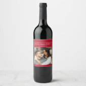 Custom Photo & Text Romantic Gift - Personalized  ワインラベル (正面)