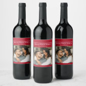 Custom Photo & Text Romantic Gift - Personalized  ワインラベル (ボトル)