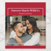 Custom Photo & Text Romantic Gift - Personalized  ワインラベル (シングルラベル)