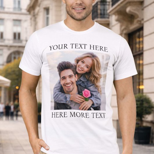 Custom Photo & Text Tシャツ