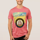 Custom Photo-Text – Van Gogh Art Birthday Holiday トライブレンドＴシャツ (正面)