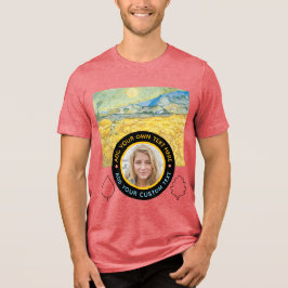 Custom Photo-Text – Van Gogh Art Birthday Holiday トライブレンドＴシャツ
