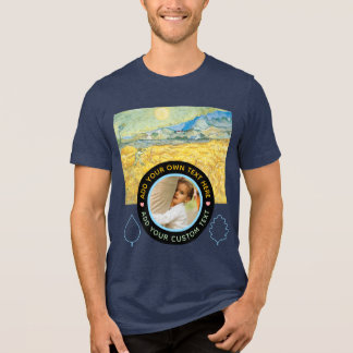 Custom Photo-Text – Van Gogh Art Birthday Holiday トライブレンドＴシャツ