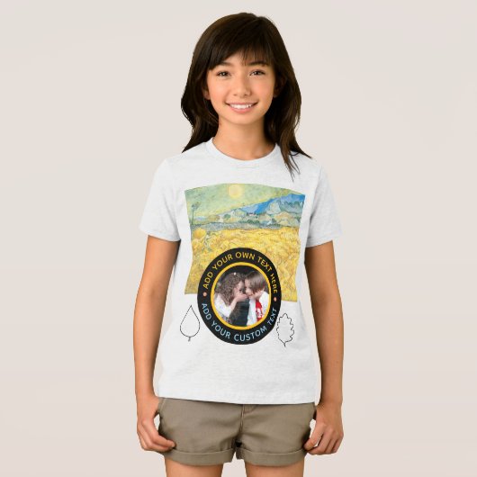 Custom Photo-Text – Van Gogh Art Birthday Holiday トライブレンドＴシャツ (正面全面)
