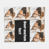Custom Photo Throw Blanket – Personalized Picture  フリースブランケット (正面(横))