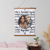 Custom Photo, Together is a beautiful place to be 吊り下げ型タペストリー (寝室)