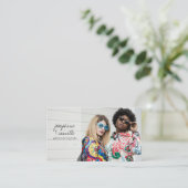 Custom Photo Trendy Script Editorial Stylist 名刺 (スタンド正面)