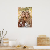 Custom Photo Typography Bestie ポスター (キッチン)