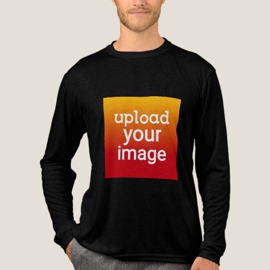 Custom Photo Upload T-Shirt – Personalized Upload トライブレンドＴシャツ (正面)