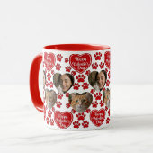 Custom Photo Valentine’s Day Cat Lover Mug  マグカップ (正面左)
