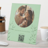 Custom Photo Valentine Sage green 台座サイン (インサイチュ)