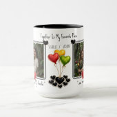 Custom Photo Valentines Coffee Mugs Online Dating モーフィングマグカップ (中央)