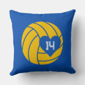 Custom Photo Volleyball Senior Number  クッション (裏面)