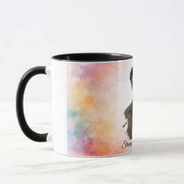 Custom Photo Watercolor Valentine’s Gift for Him マグカップ