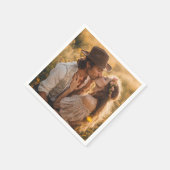 Custom Photo Wedding Engagement スタンダードカクテルナプキン (角)