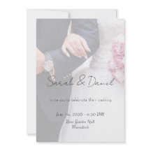 Custom Photo Wedding Invitation Card