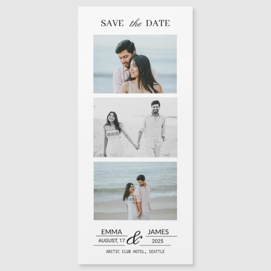 Custom Photo Wedding Save the Date magnet (正面)