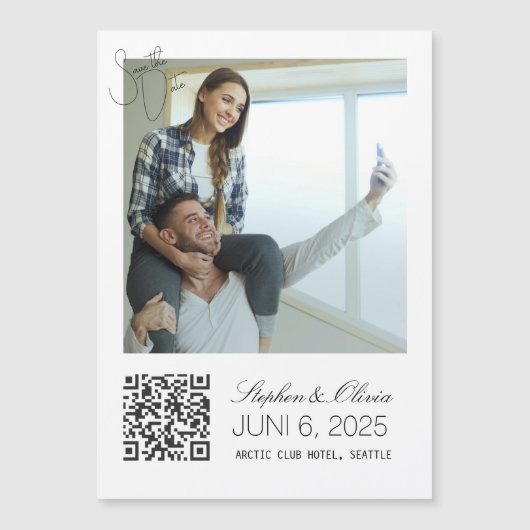 Custom Photo Wedding Save the Date magnet (正面)