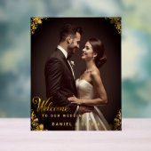 Custom Photo Wedding Welcome  アクリルサイン (ニュートラル)