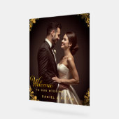 Custom Photo Wedding Welcome  アクリルサイン (傾斜)