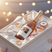 Custom Photo Wedding Wine Label - Henrietta & Dani スパークリングワインラベル