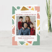 Custom Photo Whimsical Geometric Frame Greeting カード (正面)