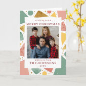 Custom Photo Whimsical Geometric Frame Greeting カード (黄色い花)