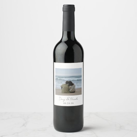 Custom Photo Wine Label ワインラベル (正面)