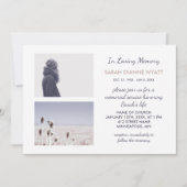 Custom Photo | Winter Memorial Service 招待状 (正面)