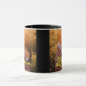 Custom Photo with Gold Love Overlay マグカップ (中央)