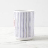 Custom Photo With Purple Stripes Mug For Dad コーヒーマグカップ (中央)