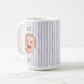 Custom Photo With Purple Stripes Mug For Dad コーヒーマグカップ (正面左)