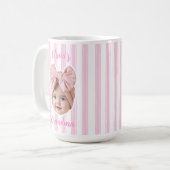 Custom Photo With Stripes Pattern Mug For Dad コーヒーマグカップ (正面左)