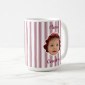 Custom Photo With Stripes Pattern Mug For Dad コーヒーマグカップ (正面右)