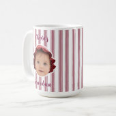 Custom Photo With Stripes Pattern Mug For Dad コーヒーマグカップ (正面左)